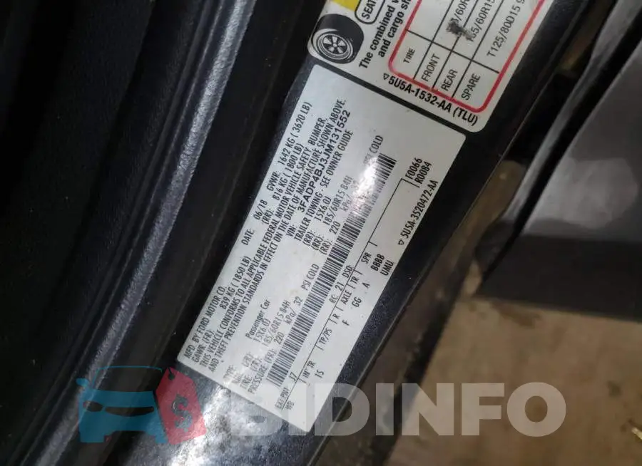 3FADP4BJ3JM131552 Photo# 12