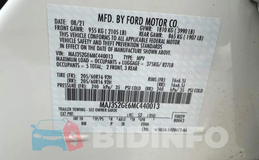 MAJ3S2GE6MC440013 Photo# 10