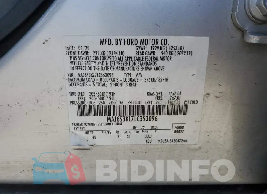 MAJ6S3KL7LC353096 Photo# 12