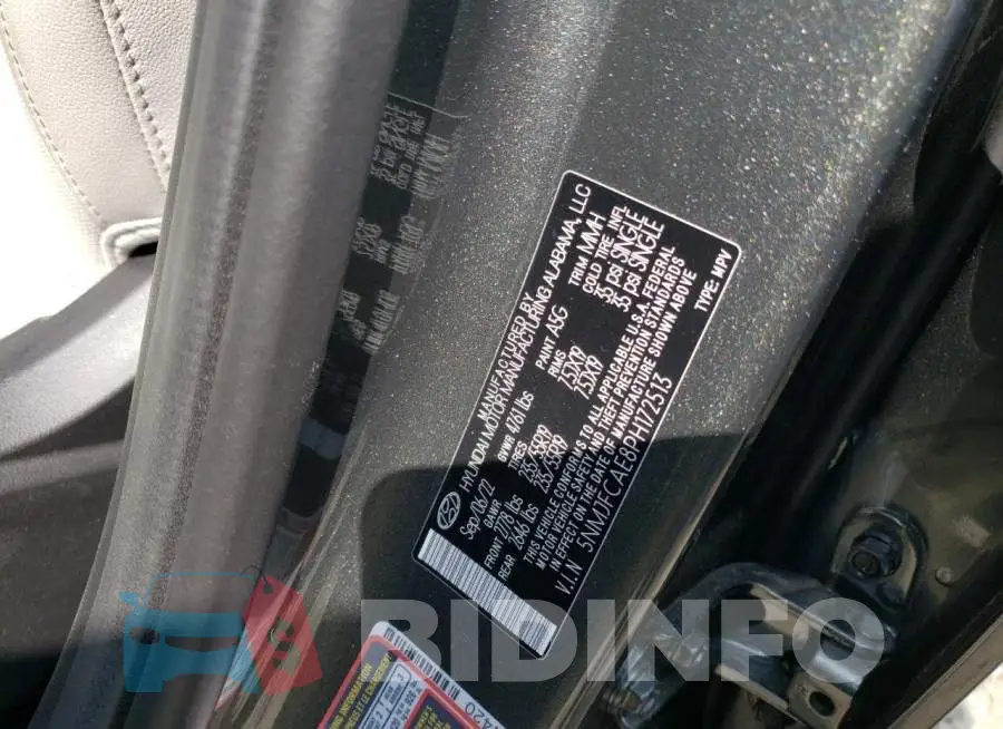 5NMJFCAE8PH172513 Photo# 14