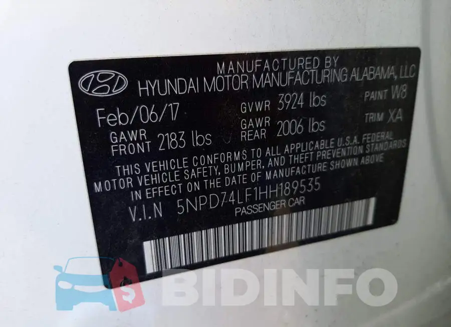 5NPD74LF1HH189535 Photo# 10