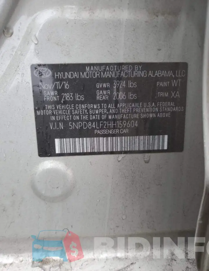 5NPD84LF2HH159604 Photo# 12
