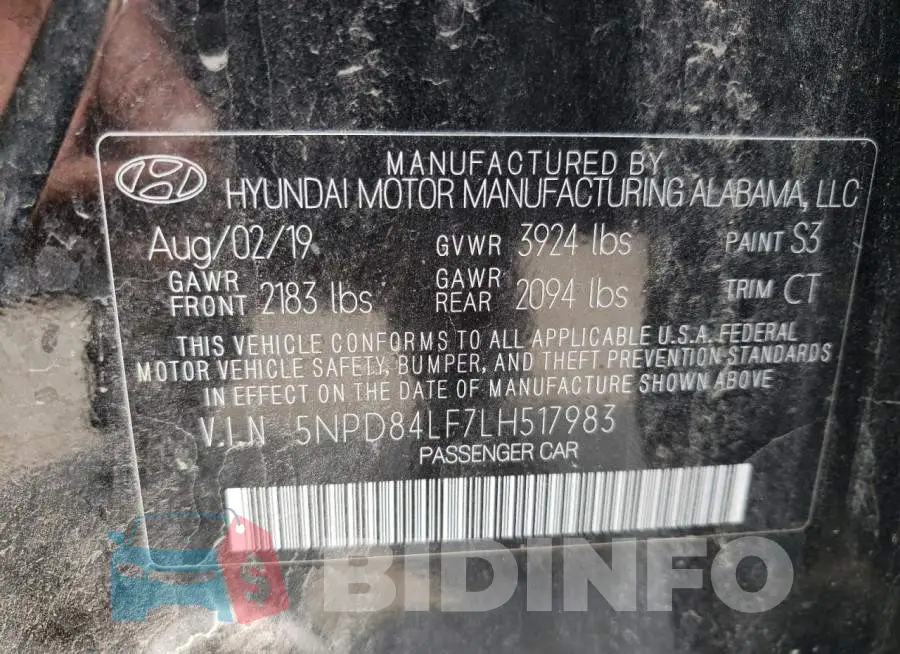 5NPD84LF7LH517983 Photo# 12