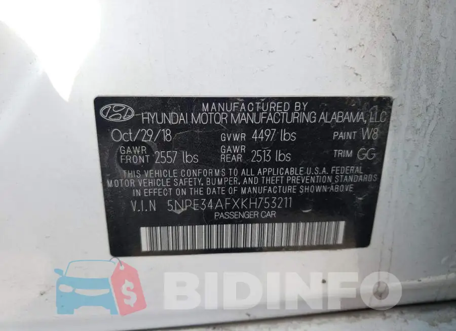 5NPE34AFXKH753211 Photo# 12