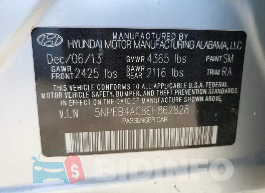 5NPEB4AC8EH862828 Photo# 12