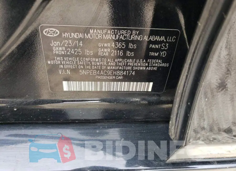 5NPEB4AC9EH884174 Photo# 12