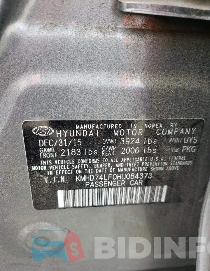 KMHD74LF0HU084373 Photo# 12