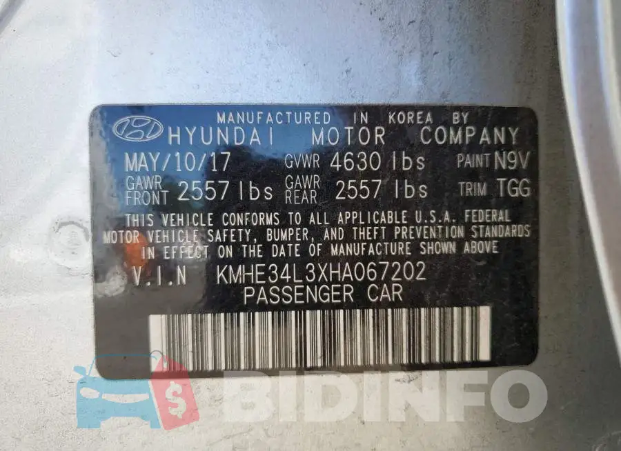 KMHE34L3XHA067202 Photo# 12