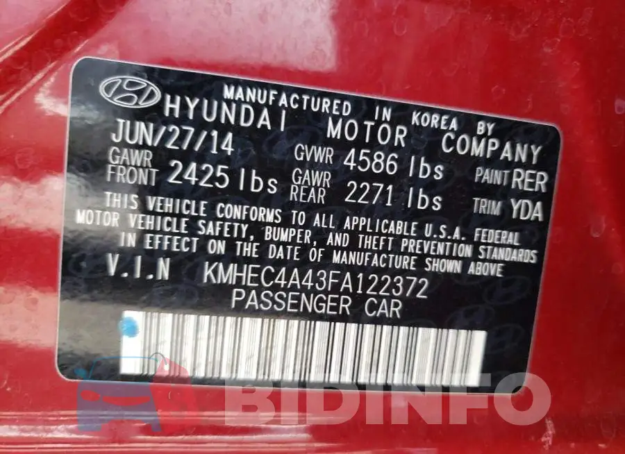 KMHEC4A43FA122372 Photo# 13