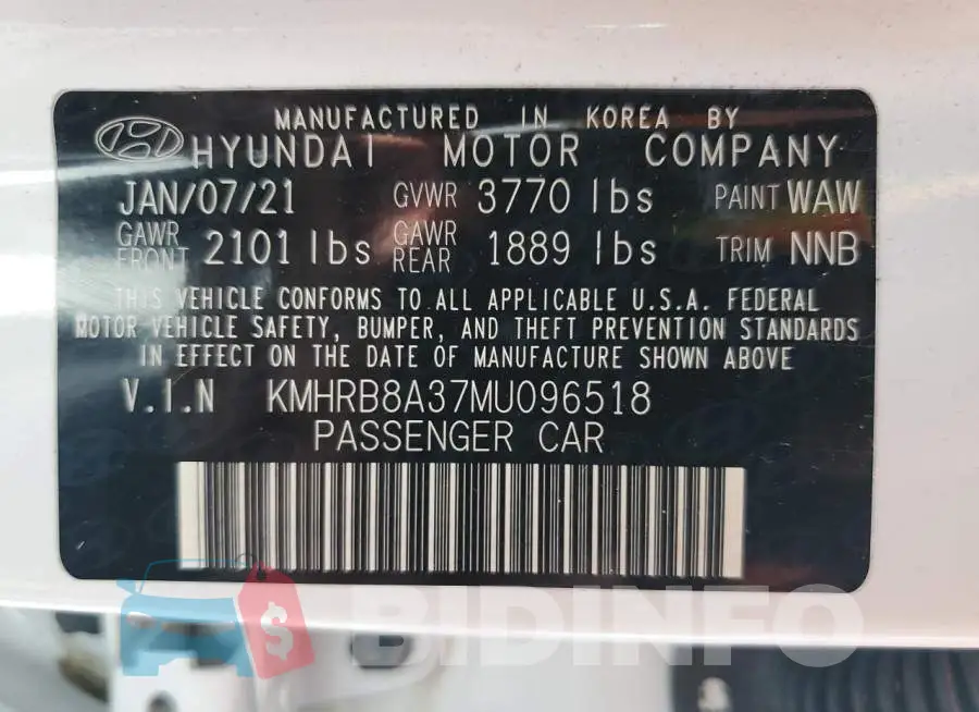 KMHRB8A37MU096518 Photo# 13