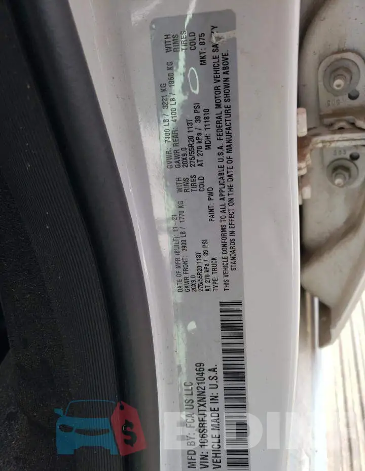 1C6SRFJTXNN210469 Photo# 12