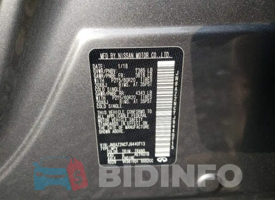 JN8AZ2NC7J9440713 Photo# 13