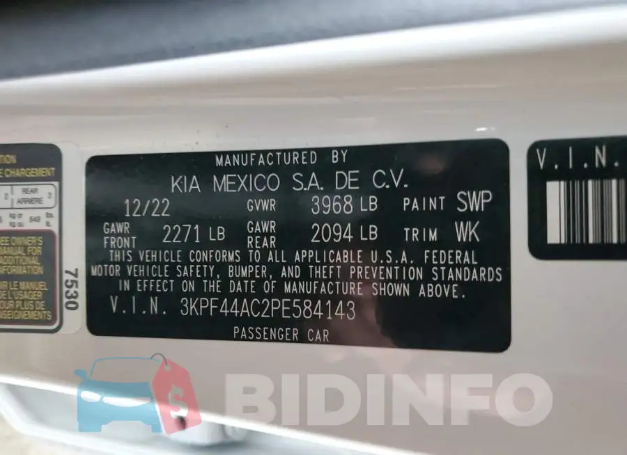 3KPF44AC2PE584143 Photo# 12
