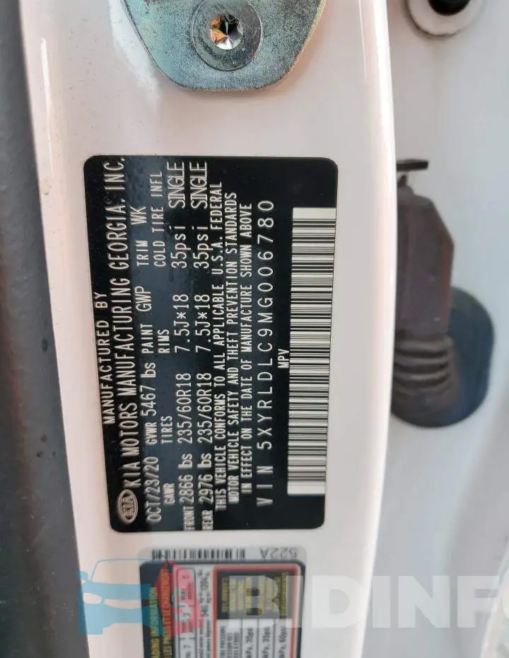 5XYRLDLC9MG006780 Photo# 12
