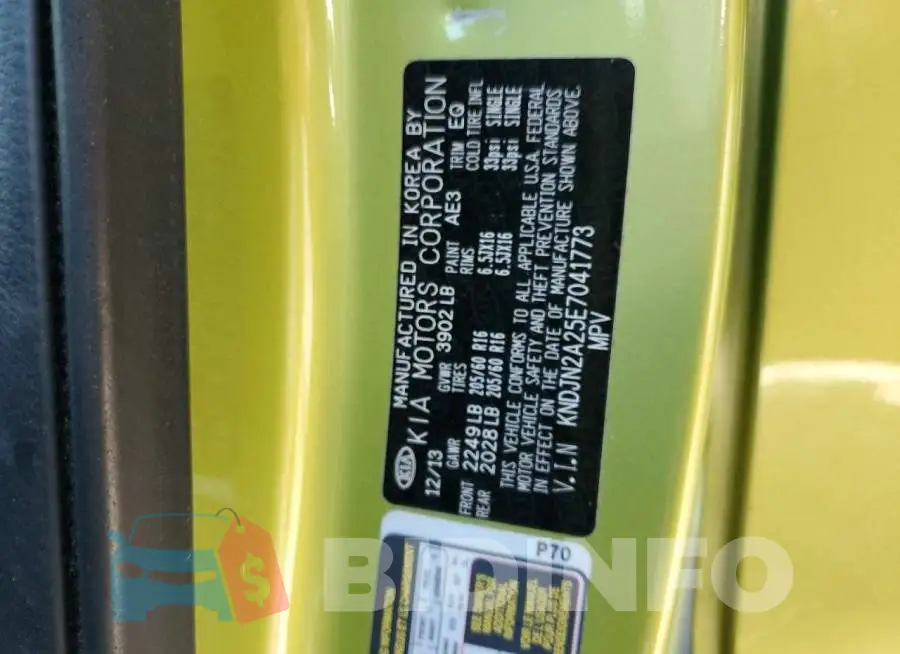 KNDJN2A25E7041773 Photo# 12
