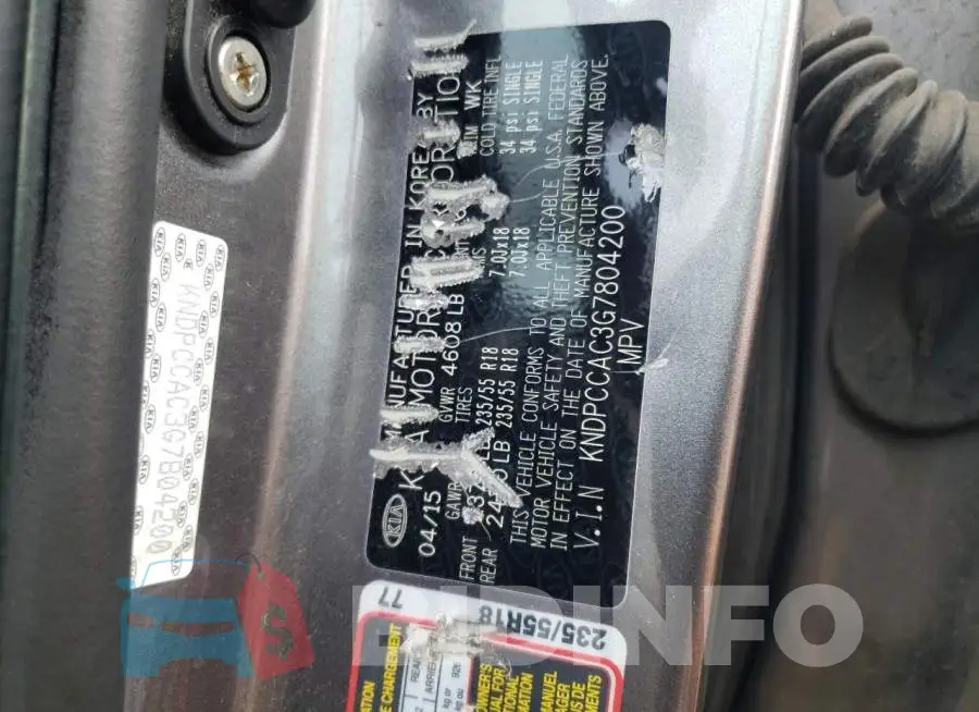 KNDPCCAC3G7804200 Photo# 12