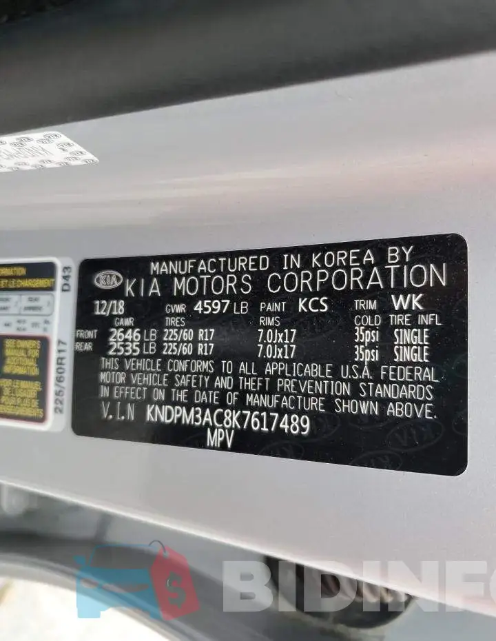 KNDPM3AC8K7617489 Photo# 13