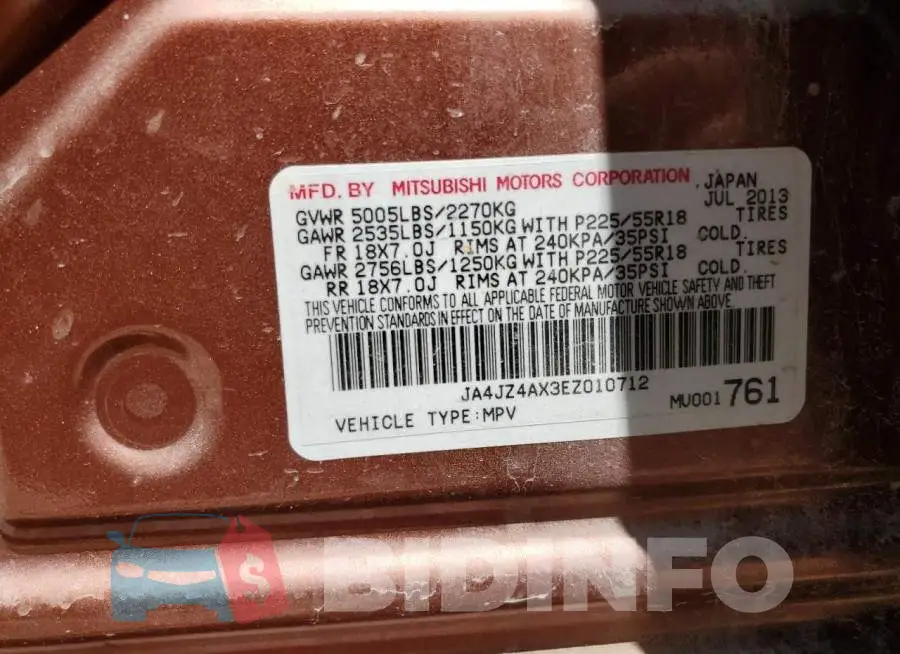 JA4JZ4AX3EZ010712 Photo# 13