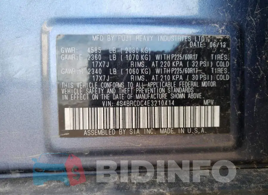4S4BRCDC4E3210414 Photo# 13