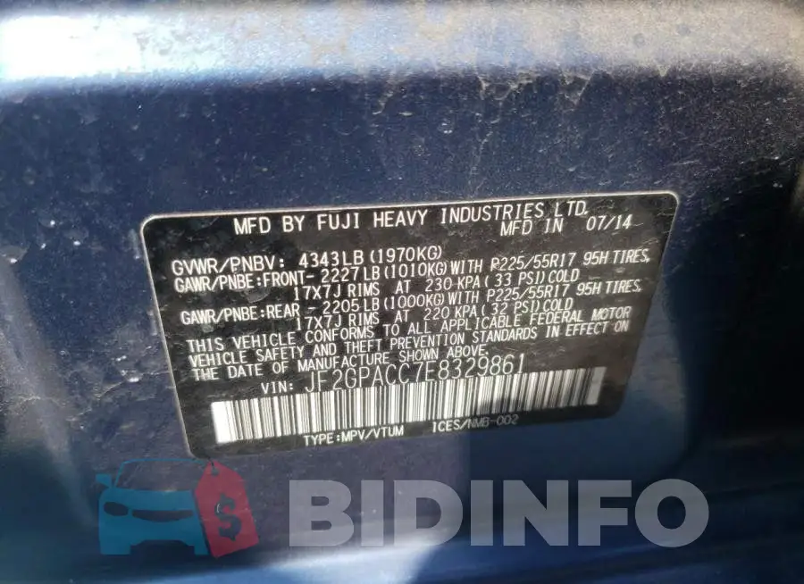 JF2GPACC7E8329861 Photo# 13