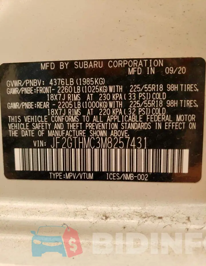 JF2GTHMC3M8257431 Photo# 13