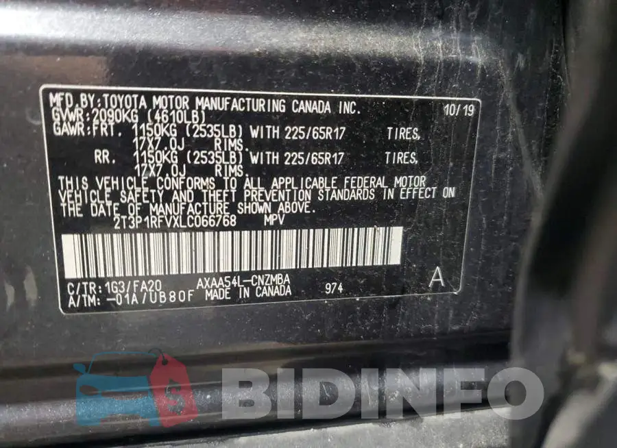 2T3P1RFVXLC066768 Photo# 13