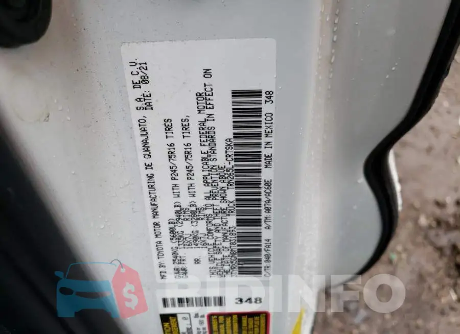 3TYRX5GN8MT031893 Photo# 13