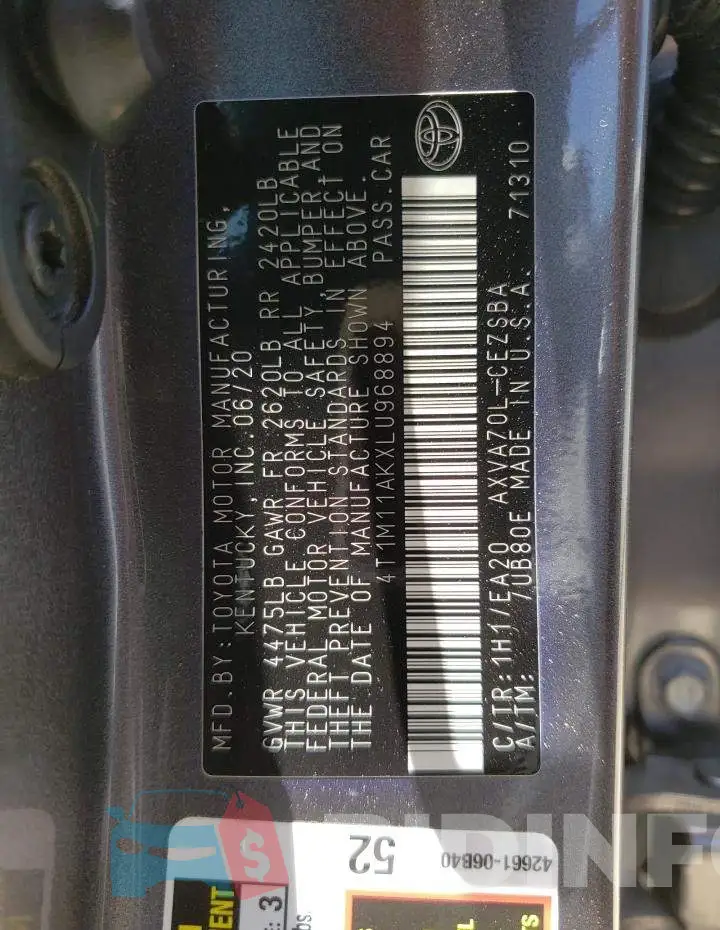 4T1M11AKXLU968894 Photo# 12