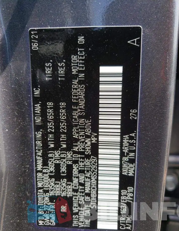 5TDHBRCHXMS529297 Photo# 13