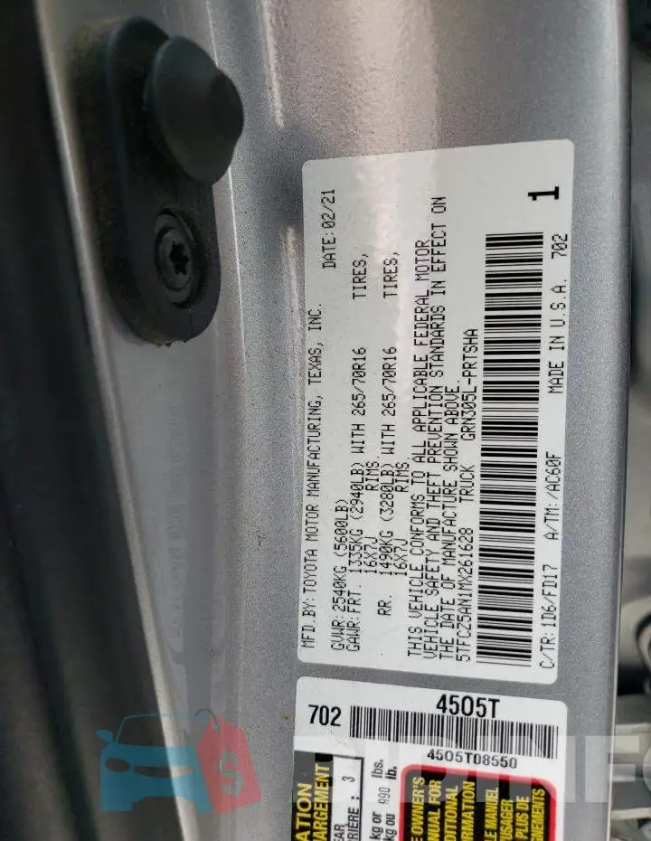 5TFCZ5AN1MX261628 Photo# 12
