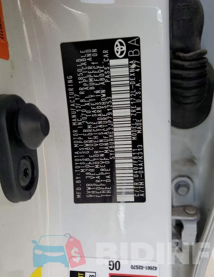 5YFBURHE2JP791253 Photo# 12