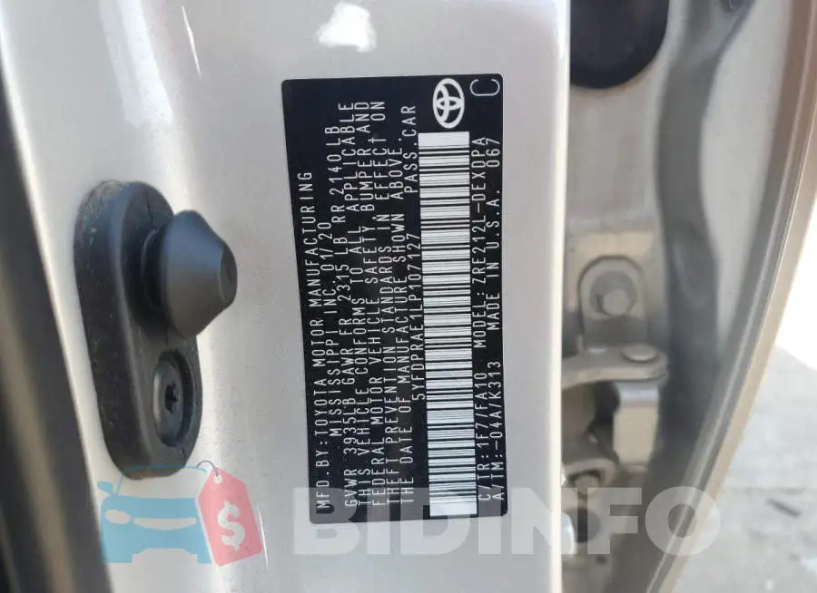 5YFDPRAE1LP107127 Photo# 12