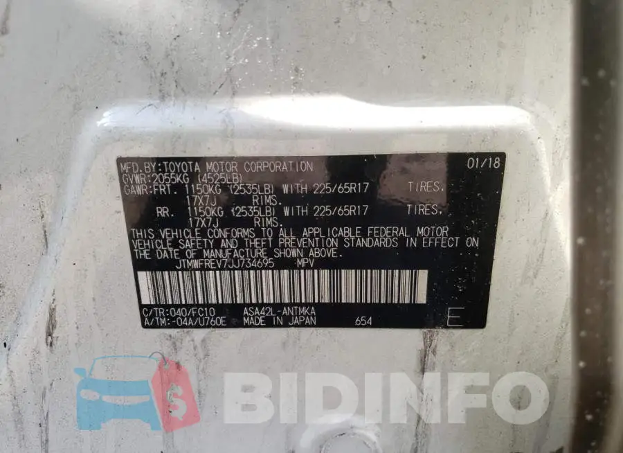 JTMWFREV7JJ734695 Photo# 12