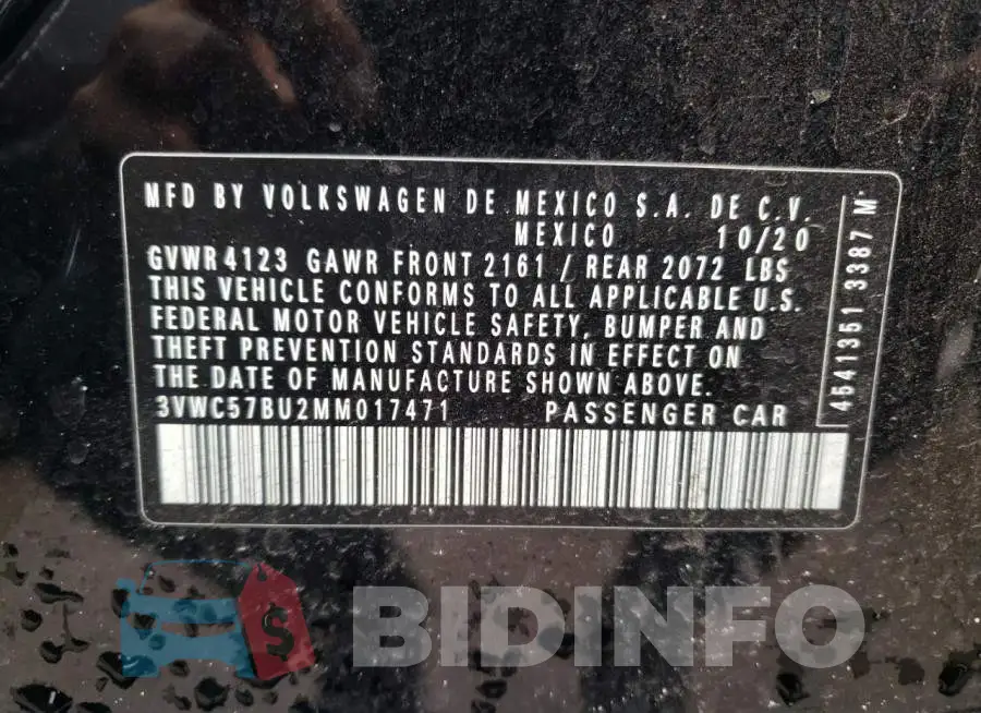 3VWC57BU2MM017471 Photo# 12