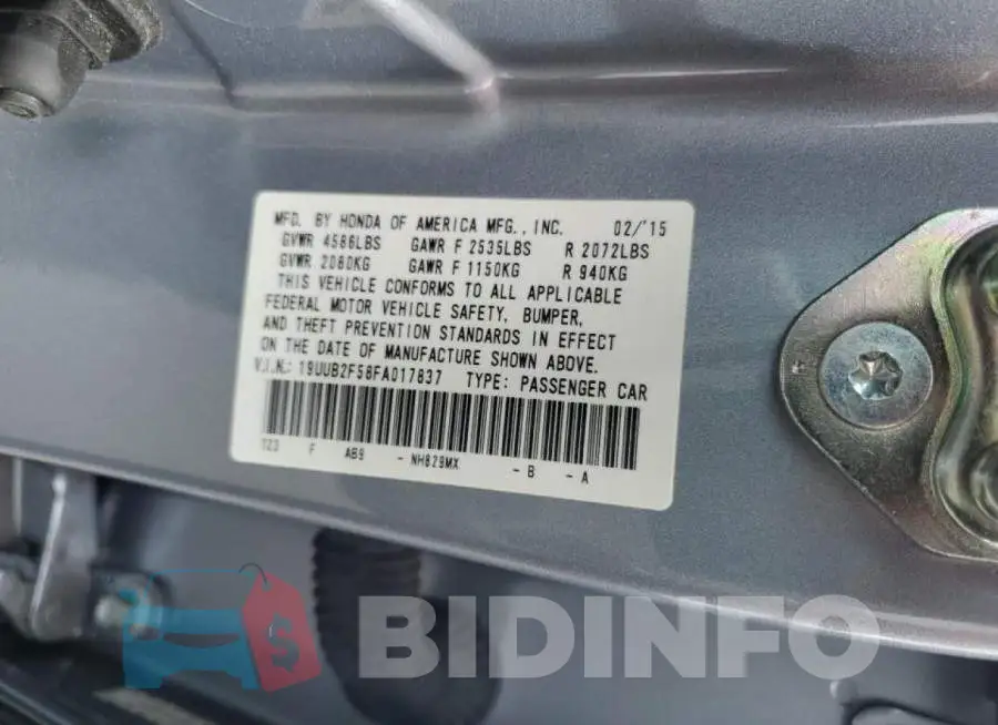 19UUB2F58FA017837 Photo# 12