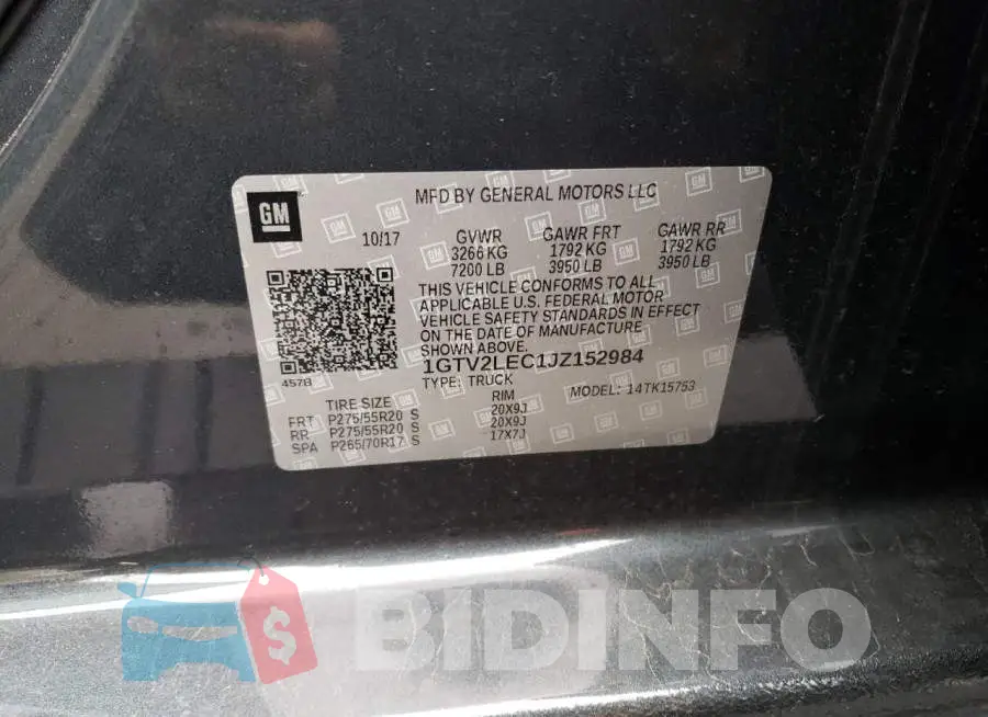1GTV2LEC1JZ152984 Photo# 12