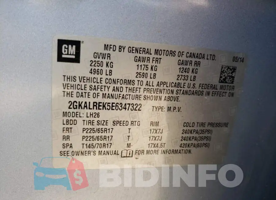 2GKALREK5E6347322 Photo# 13