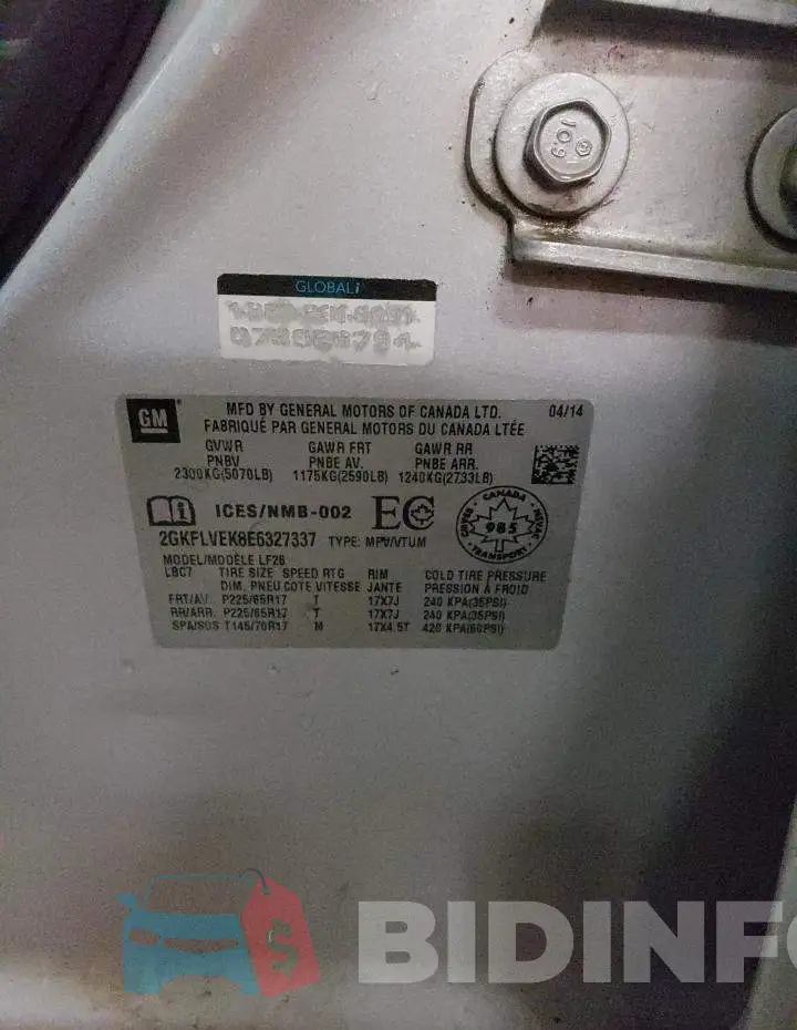 2GKFLVEK8E6327337 Photo# 13