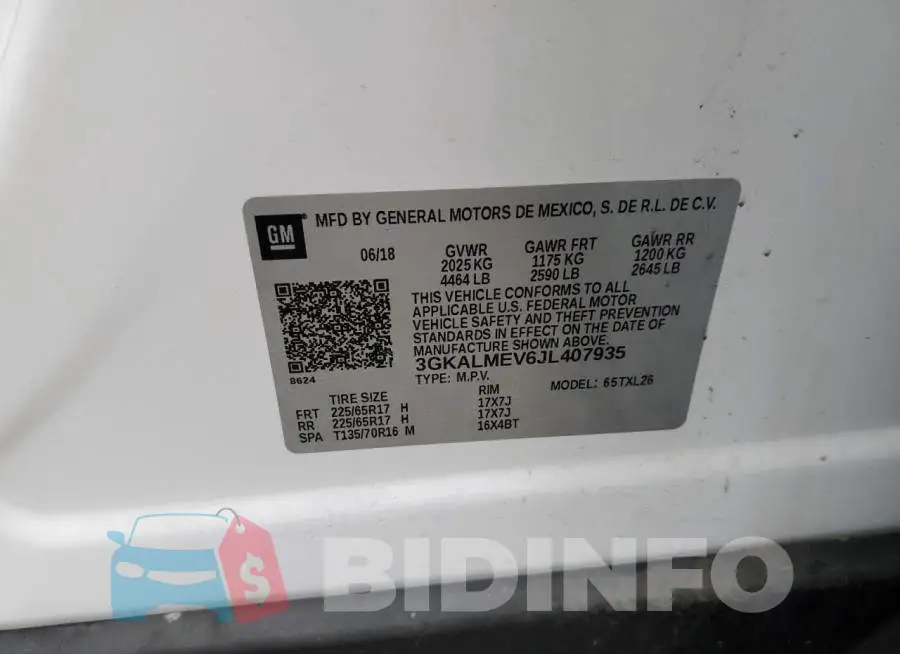 3GKALMEV6JL407935 Photo# 14