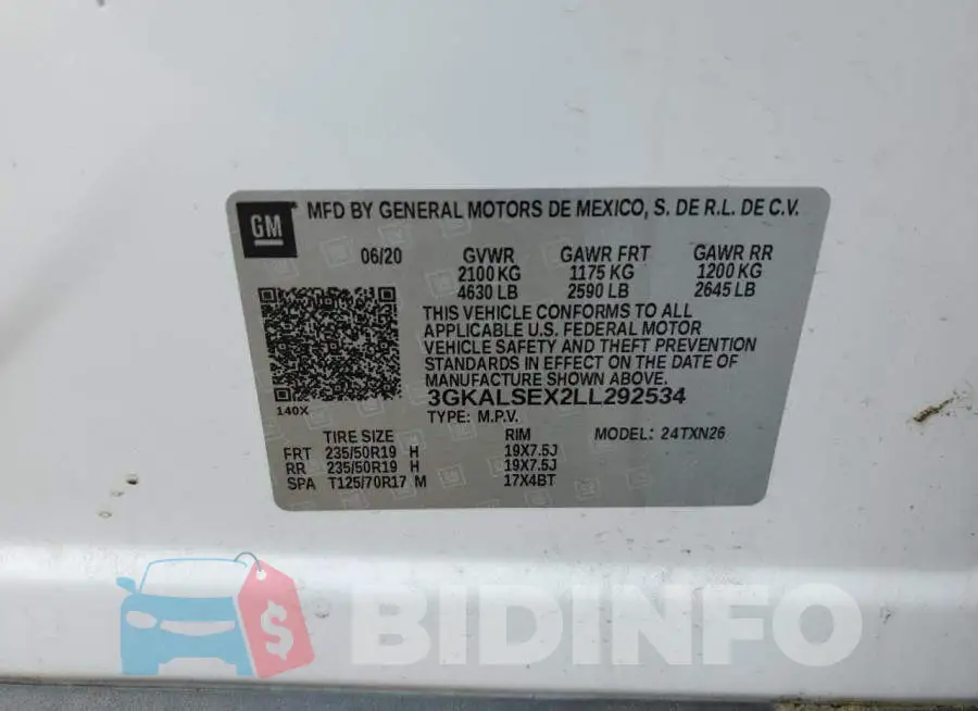 3GKALSEX2LL292534 Photo# 13