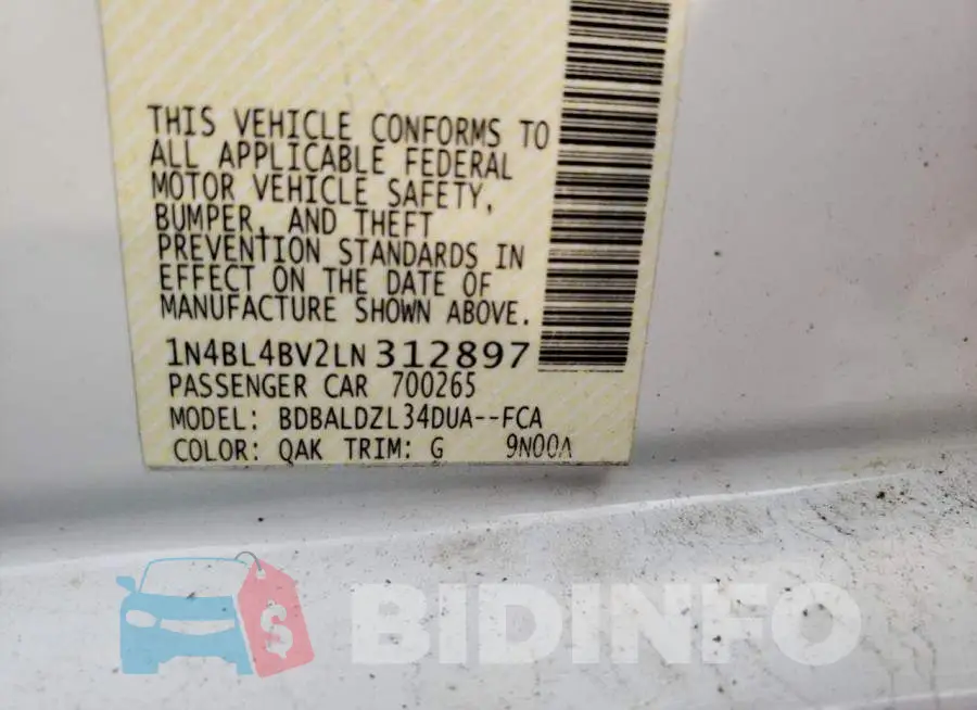 1N4BL4BV2LN312897 Photo# 13