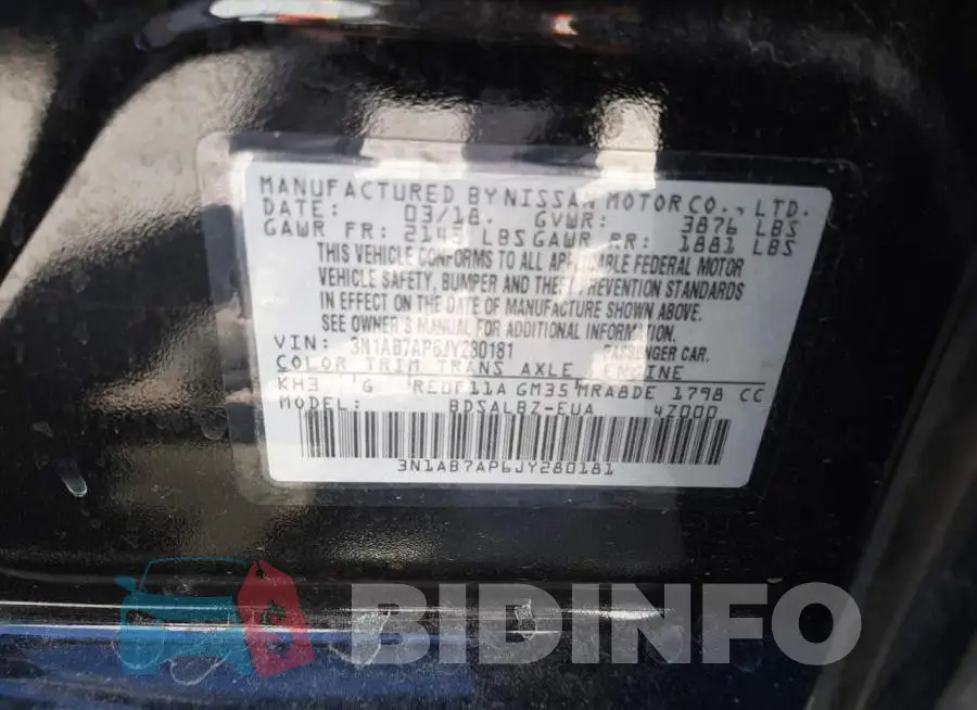 3N1AB7AP6JY280181 Photo# 12