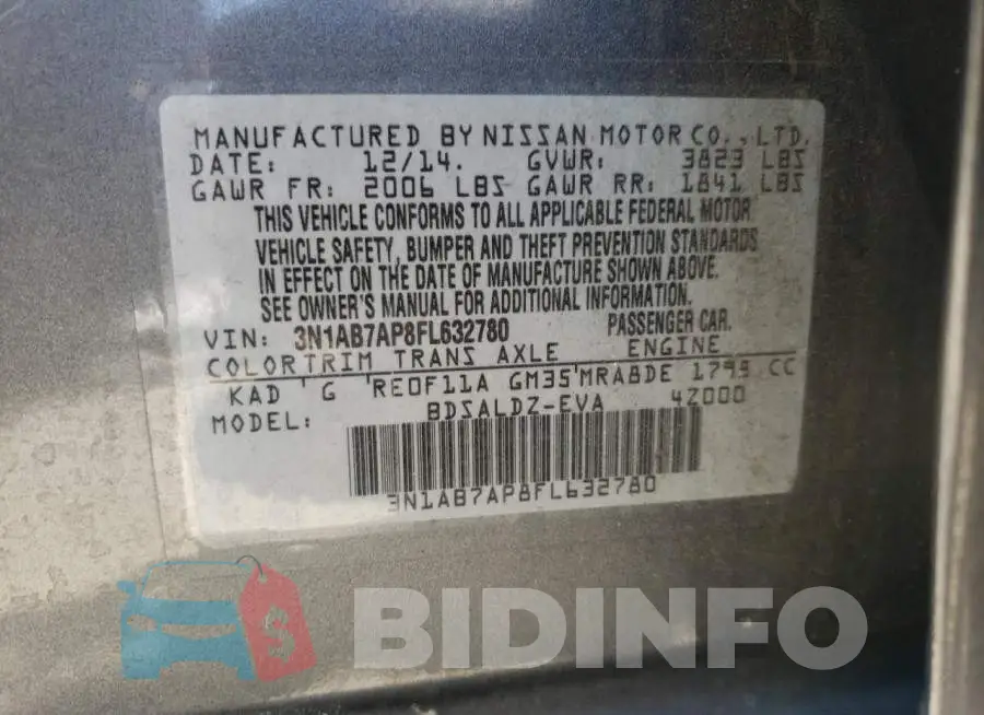 3N1AB7AP8FL632780 Photo# 12
