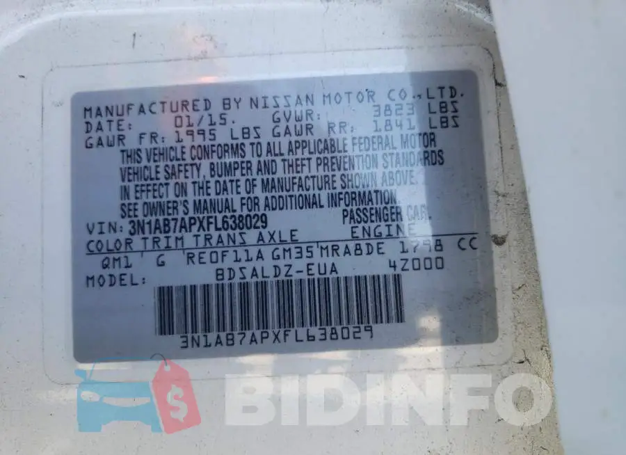 3N1AB7APXFL638029 Photo# 12