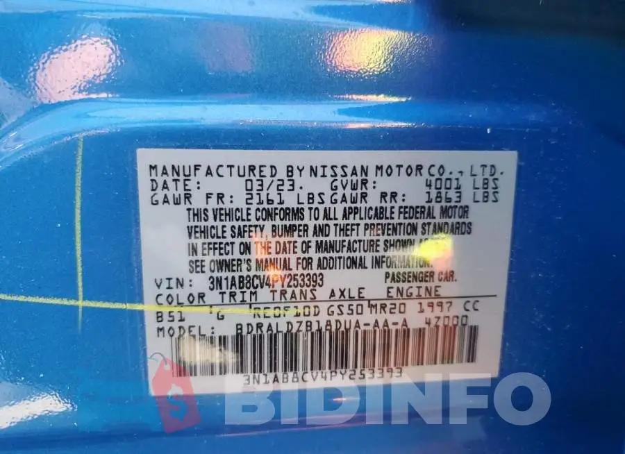 3N1AB8CV4PY253393 Photo# 12