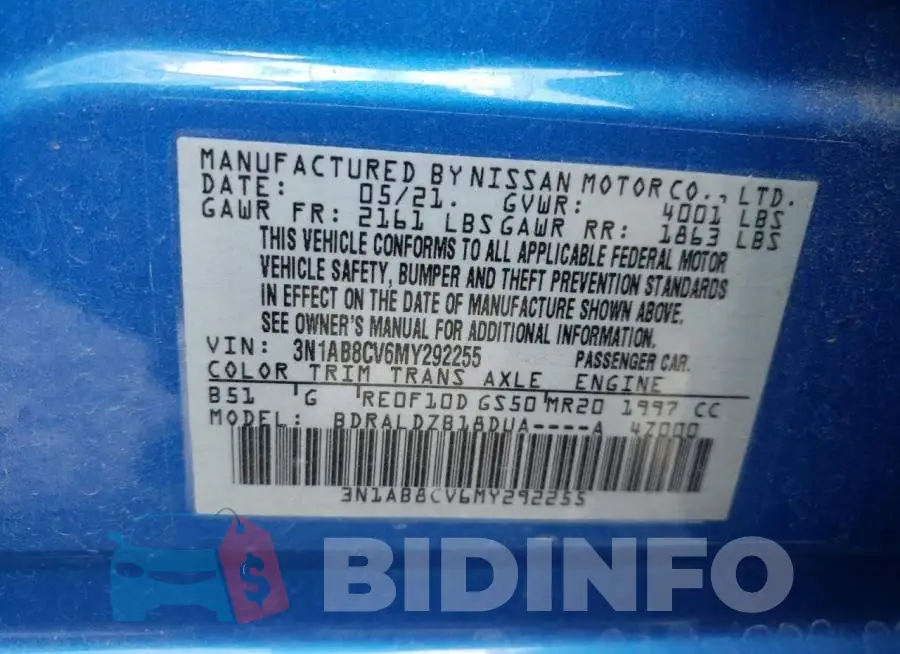 3N1AB8CV6MY292255 Photo# 13