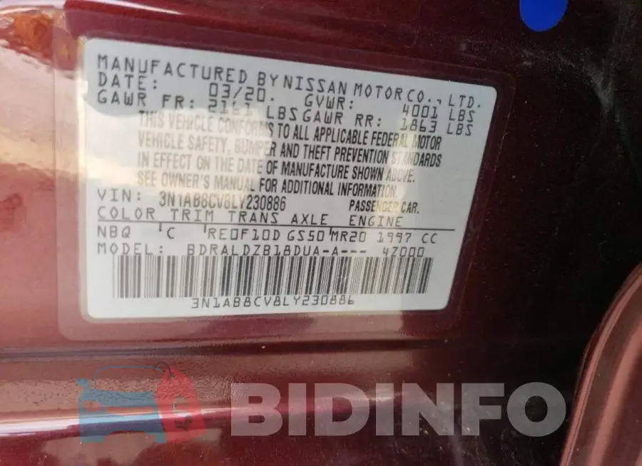 3N1AB8CV8LY230886 Photo# 12