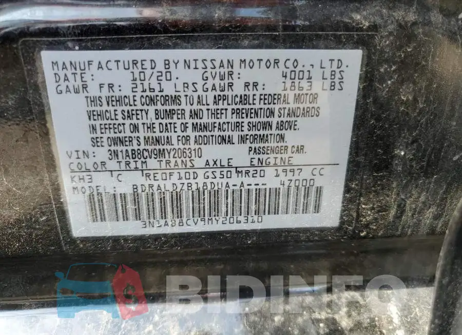 3N1AB8CV9MY206310 Photo# 12