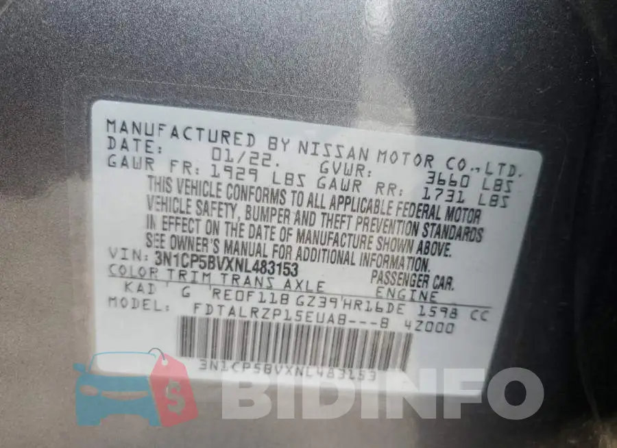 3N1CP5BVXNL483153 Photo# 12