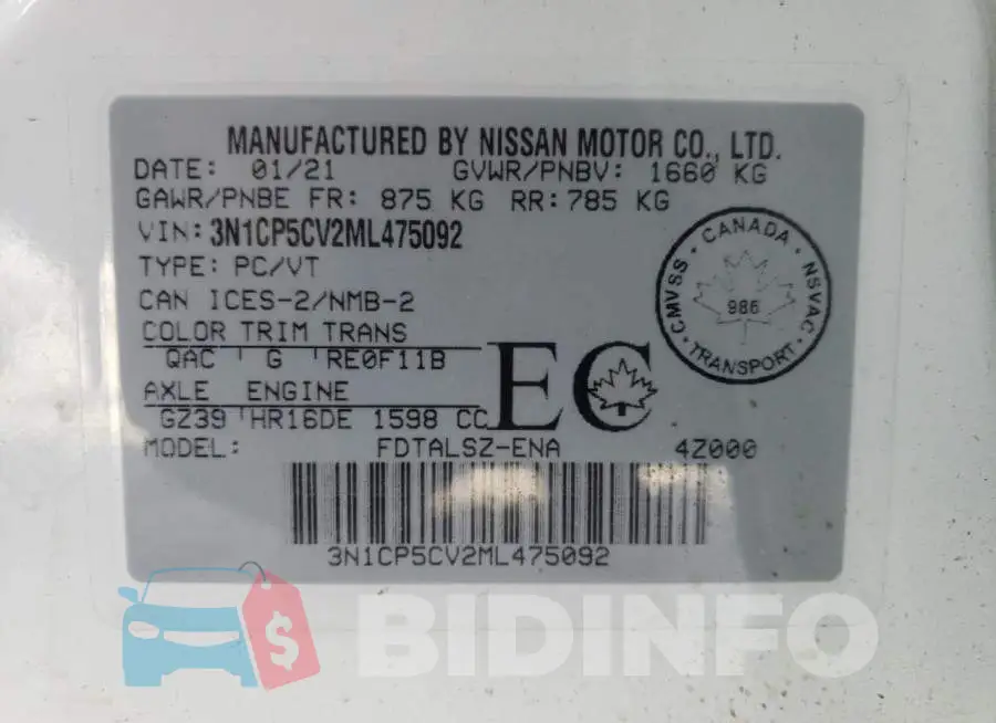 3N1CP5CV2ML475092 Photo# 13